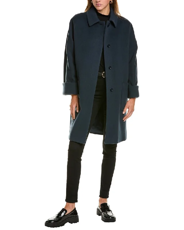 waterproof windproof raincoat for women -Cinzia Rocca Icons Medium Wool & Cashmere-Blend Coat