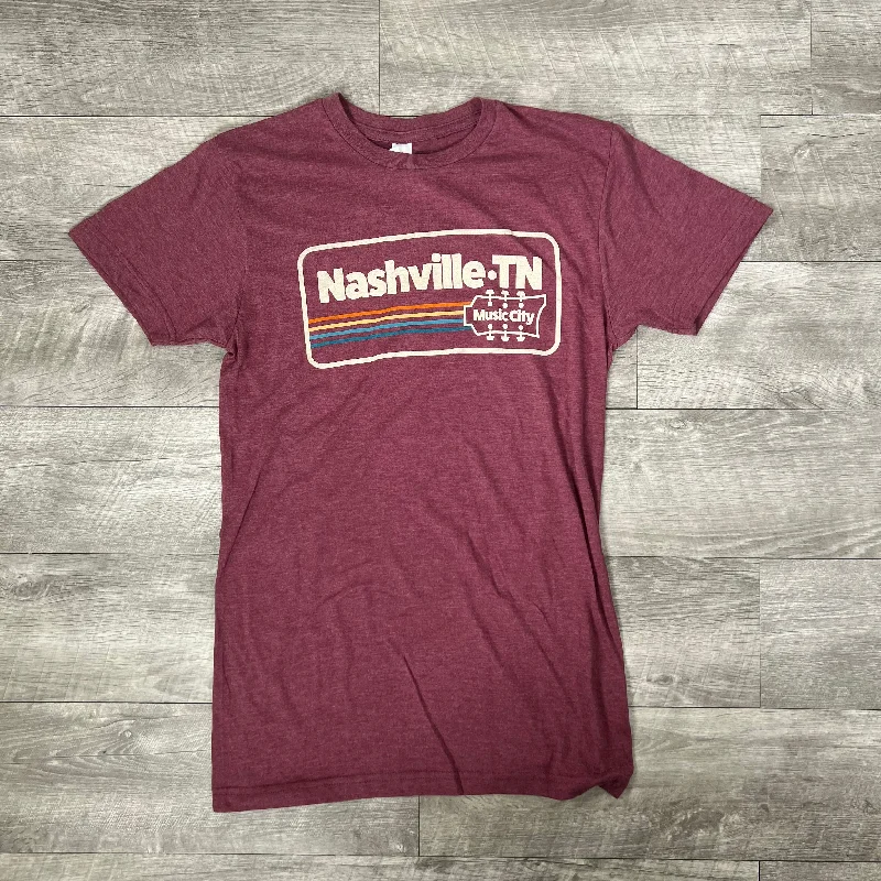 women's cotton short sleeve tee -Nashville Retro 80's Style Shirt