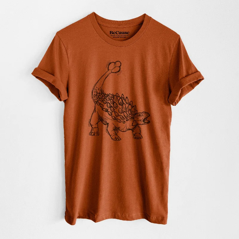 women's plus size short sleeve top -Ankylosaurus Magniventris - Lightweight 100% Cotton Unisex Crewneck