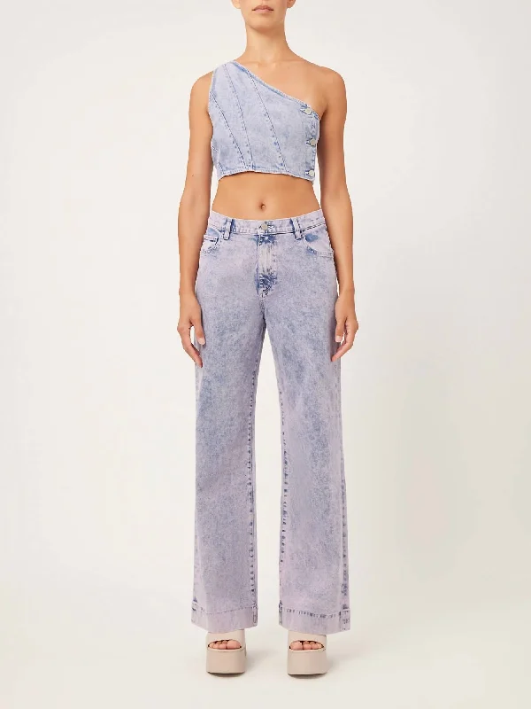 women's denim overalls pants -Zoie Wide Leg Relaxed Vintage Jeans In Pfeiffer Beach