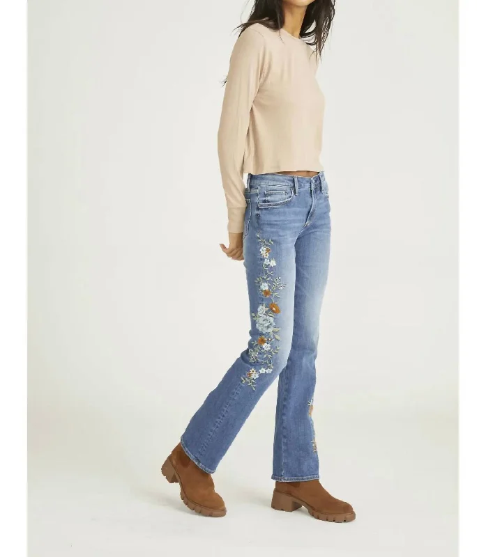 chic ruched waistband jeans for ladies -Kelly X Indigo Platation In Blue