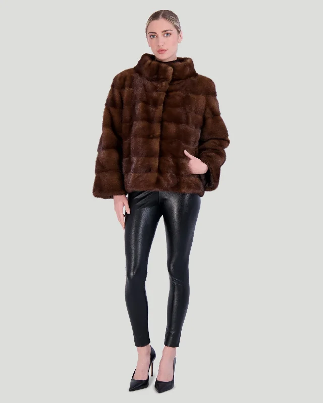 women's thermal long coat -Reversible Mink Jacket