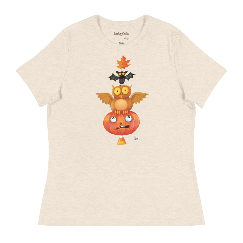 women's office wear short sleeve top -Halloween Totem Women's T-Shirt