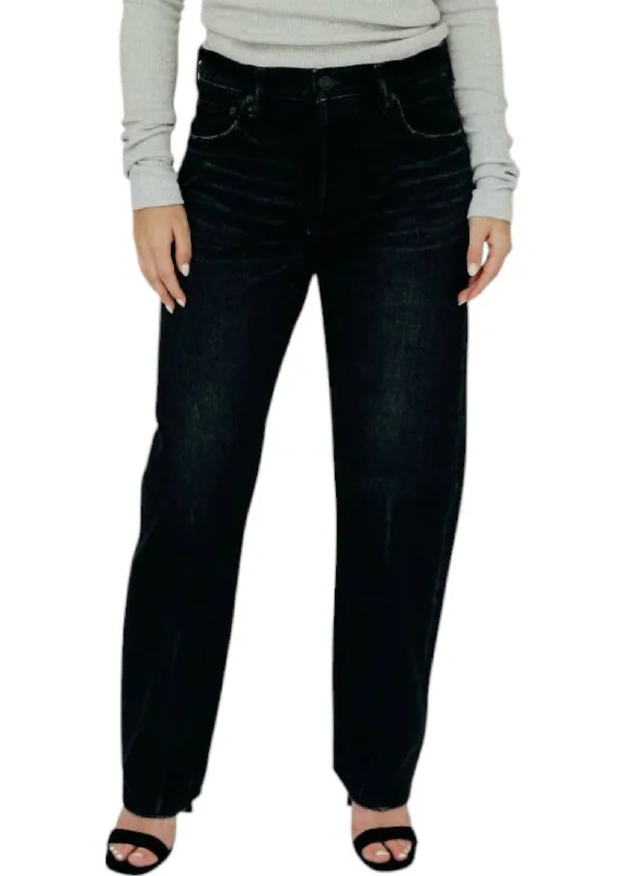 stylish coated skinny jeans for women -Murrieta Wide Straight Jeans In Black