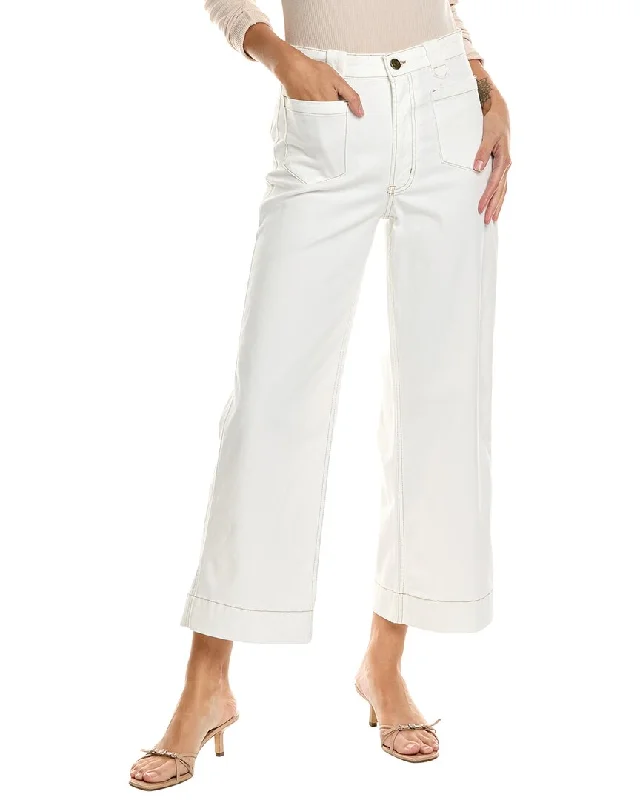 ladies' cropped denim pants -FRAME Denim Natural Utility Relaxed Straight Jean