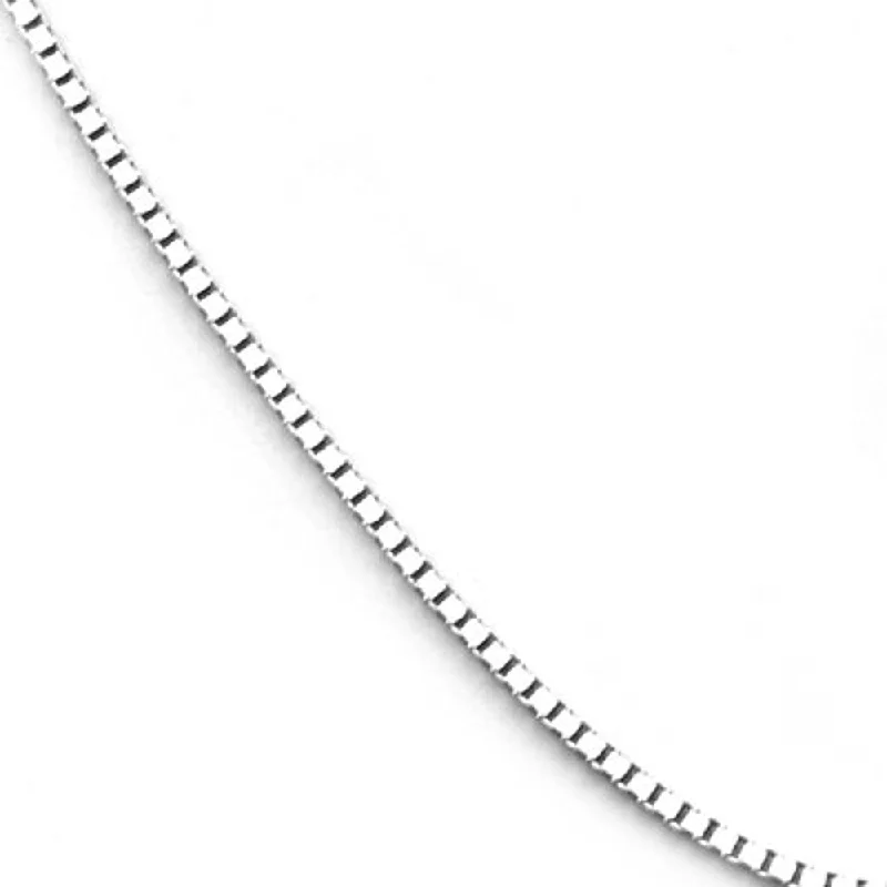 versatile trench coat for ladies -14k White Gold Italian Baby Box Chain 0.55mm 17.5 inch long