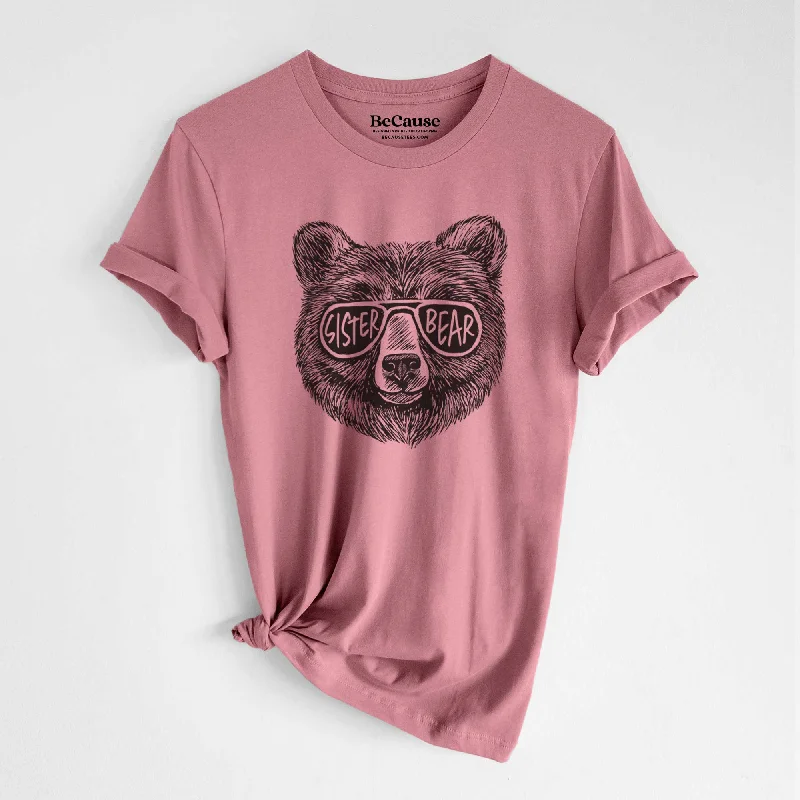 elegant chiffon short sleeve tops for women -Sister Bear - Lightweight 100% Cotton Unisex Crewneck