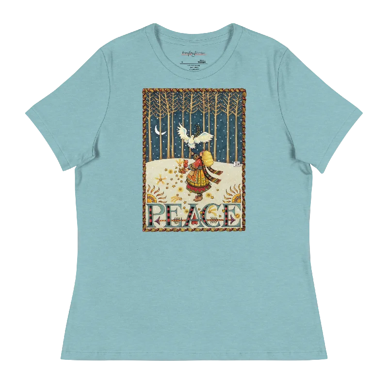 lightweight short sleeve tops for summer -Peace Dove Women's T-Shirt