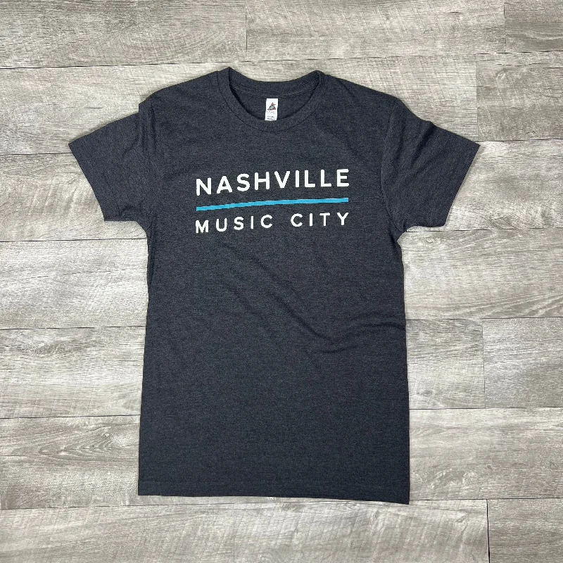 stylish urban short sleeve tees for women -"Nashville Music City" T Shirt