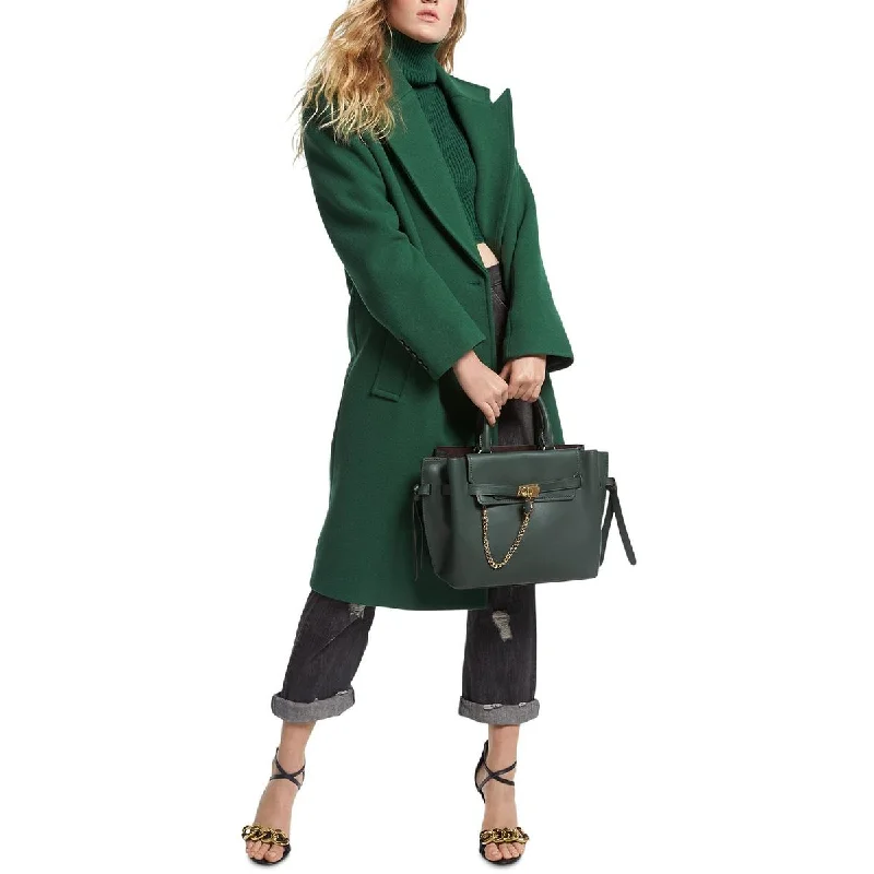 women's mid-length wool coat -MICHAEL Michael Kors Womens Mensy Wool Blend Oversized Long Coat