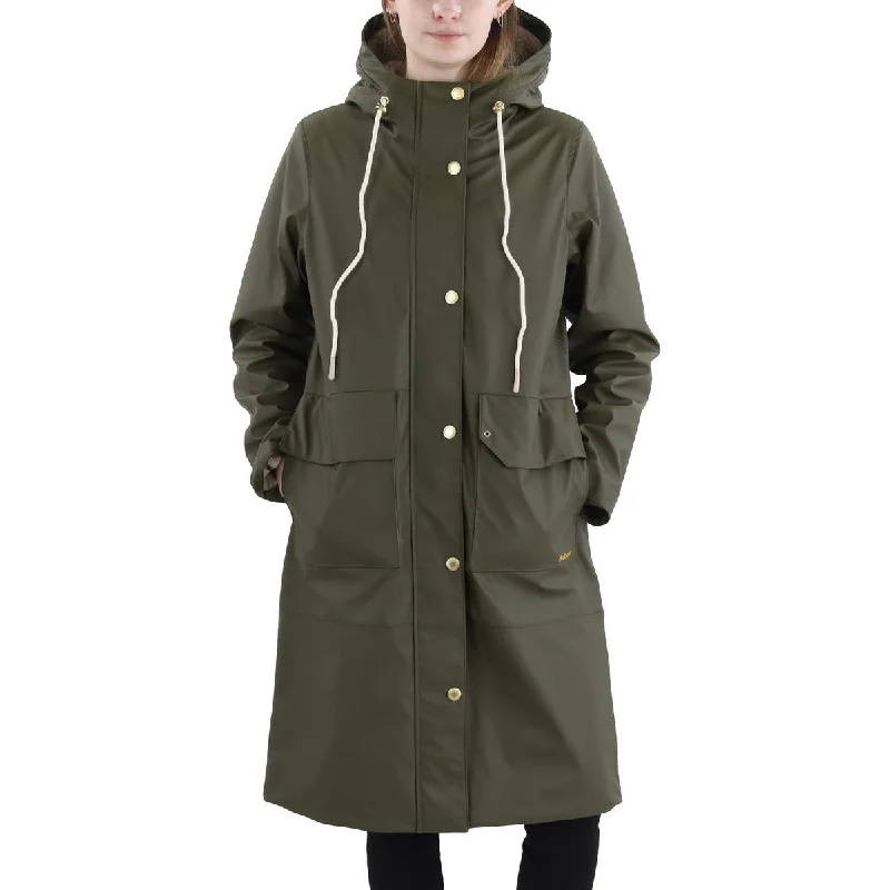 women's lightweight cargo jacket -Barbour Womens Long Water Resistant Raincoat