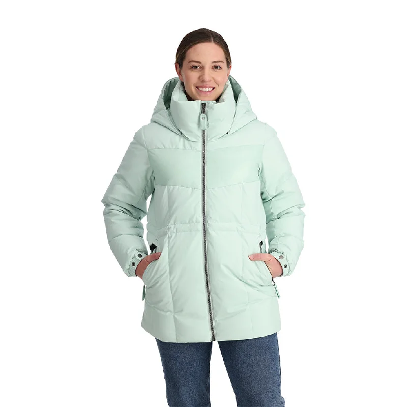 warm shearling coat for women -Womens Eastwood Long - Wintergreen