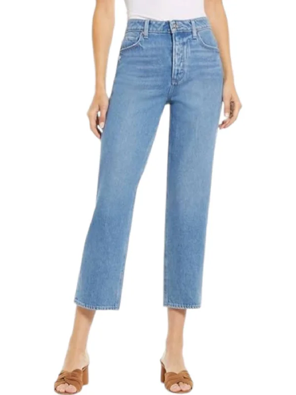 chic ruched waistband jeans for ladies -Noella Jeans In Coastline