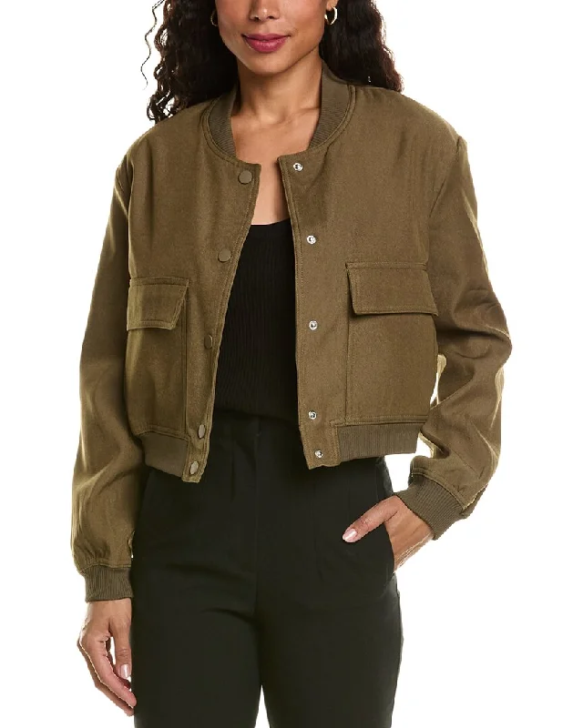 ladies' faux suede jacket -HL Affair Bomber Jacket