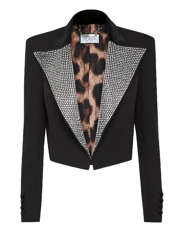 urban streetwear jacket for women -Cady Bolero Crystal