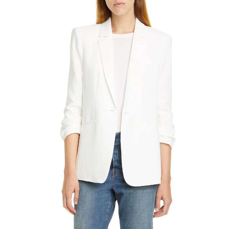 winter parka for women -Cinq a Sept Women's Crepe Khloe Blazer, Ivory