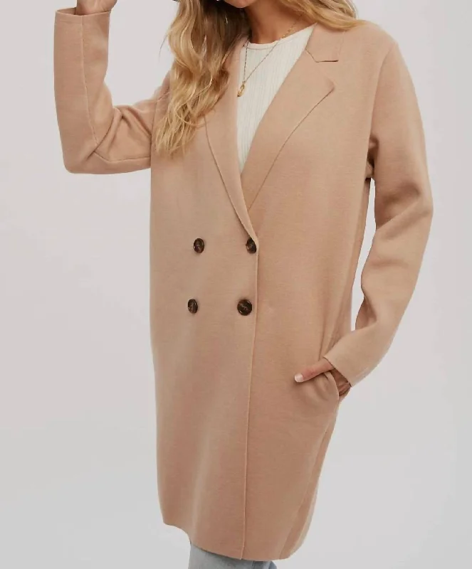 women's faux fur coat -Classic Beige Coatigan