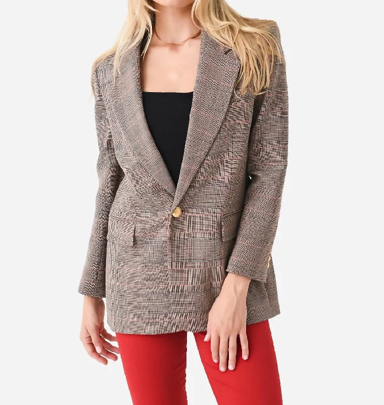 casual oversized shacket for women -Davin Jacket In Ash Multi