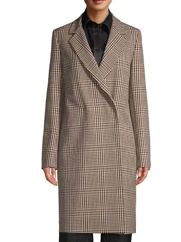 versatile casual coat for women -Emmalyse Plaid Coat In Melba Multi