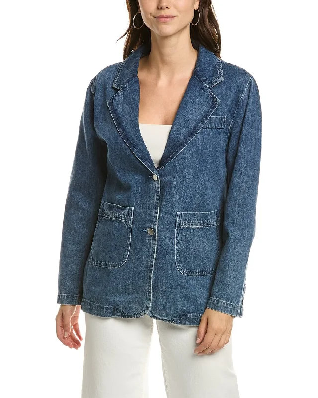 stylish fleece-lined coat for women -Gracia Denim Jacket