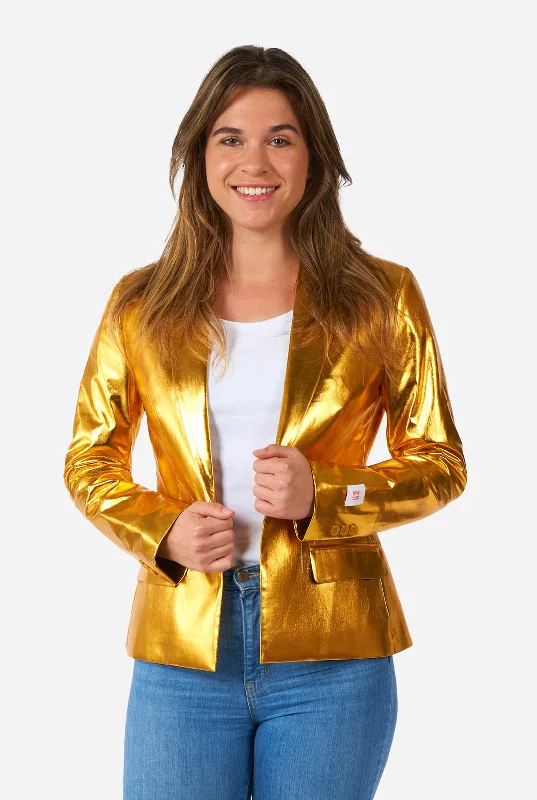 versatile casual coat for women -Groovy Gold