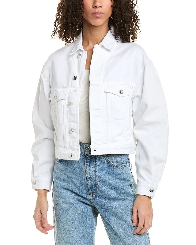 women's teddy bear coat -IRO Laced Denim Jacket