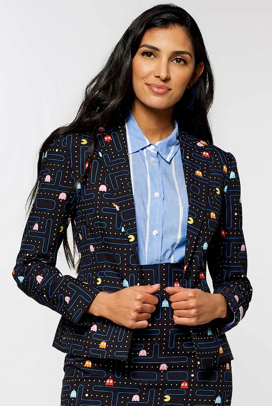 stylish knit jacket for women -Madam PAC-MAN™