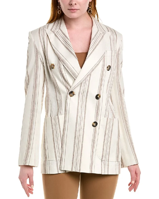 casual linen jacket for women -Max Mara Alloro Linen-Blend Jacket