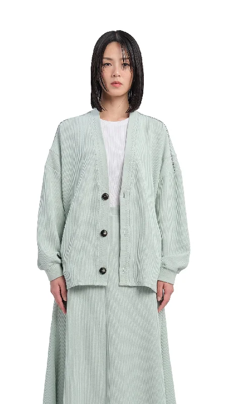 women's waterproof raincoat -Oversized Cut Sewn Cardigan