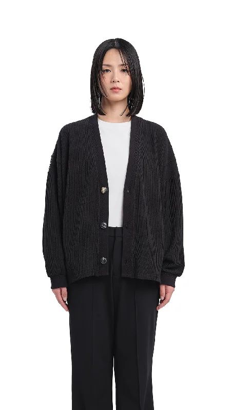 winter parka for women -Oversized Cut Sewn Cardigan