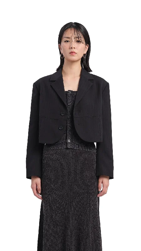 women's double-breasted coat -Short Suit Jacket