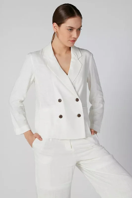 women's relaxed boyfriend blazer -Splash