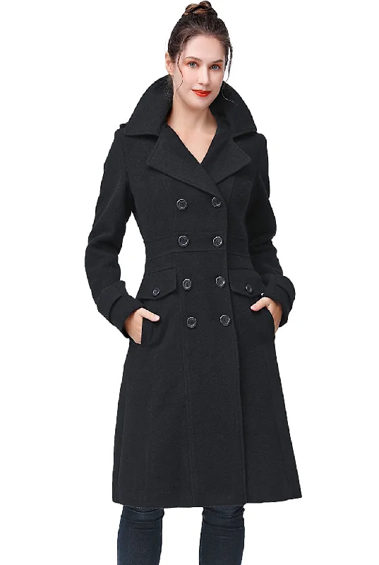 women's travel-friendly jacket -BGSD Women Ady Wool Pea Coat