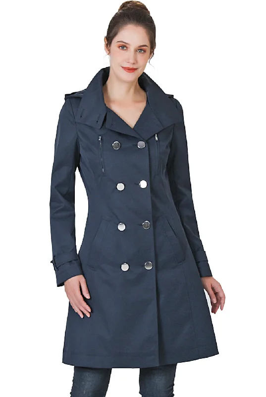 warm alpaca wool coat for ladies -BGSD Women Amari Waterproof Hooded Trench Coat