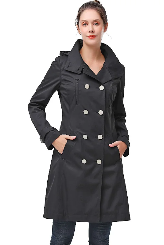 women's sherpa-lined jacket -BGSD Women Amari Waterproof Hooded Trench Coat