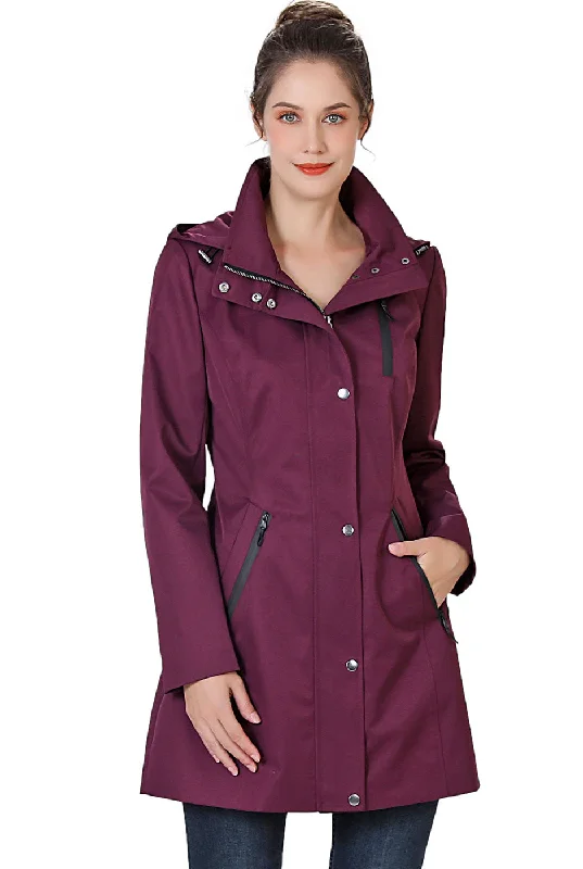 structured blazer jacket for women -BGSD Women Easton Waterproof Hooded Anorak Jacket