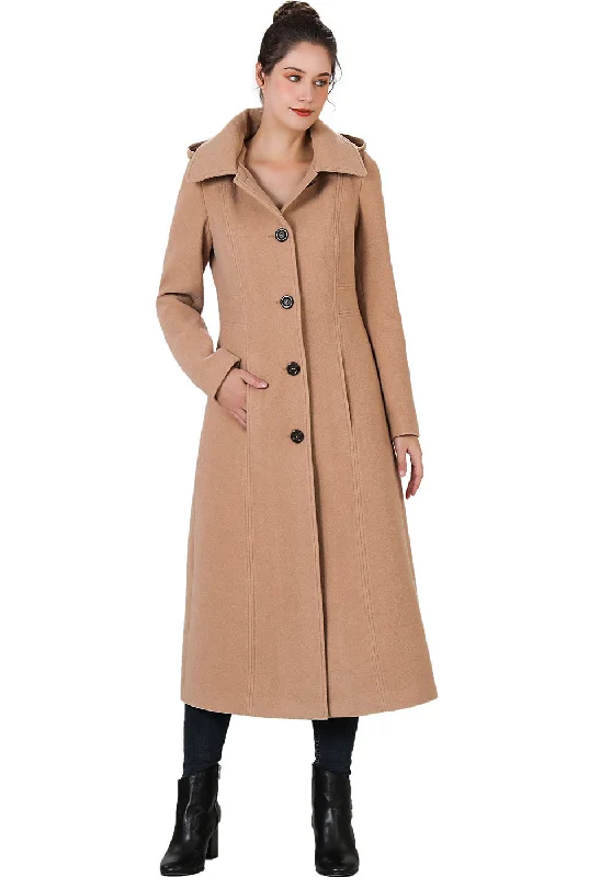 stylish longline coat for women -BGSD Women Kat Maxi Wool Coat