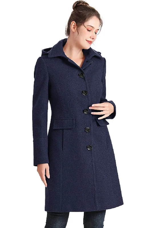 elegant wool cape for women -BGSD Women Mea Wool Walker Coat