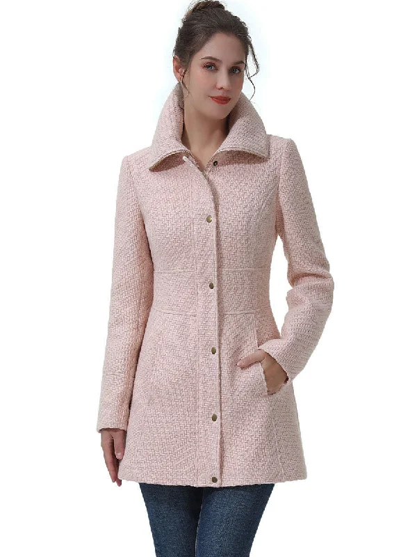 sophisticated evening coat for women -BGSD Women Ana Boucle Wool Walking Coat