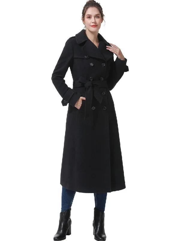 classic camel coat for ladies -BGSD Women Dee Full Length Long Wool Trench Coat