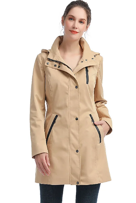 casual linen jacket for women -BGSD Women Easton Waterproof Hooded Anorak Jacket