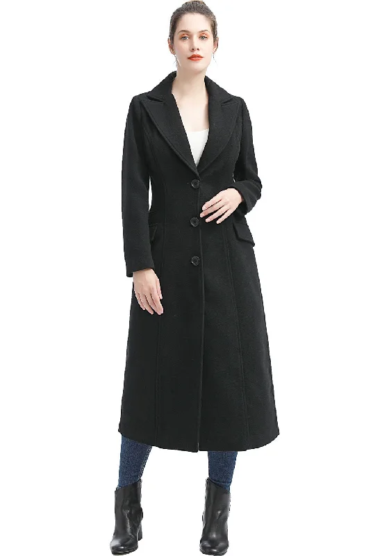 women's reversible coat -BGSD Women Sophie Full Length Long Wool Coat